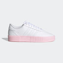 Tênis Adidas Court Bold Branco e Rosa Feminino