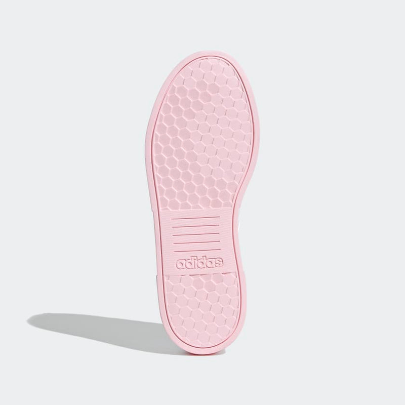 Tênis Adidas Court Bold Branco e Rosa Feminino