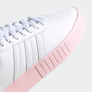 Tênis Adidas Court Bold Branco e Rosa Feminino